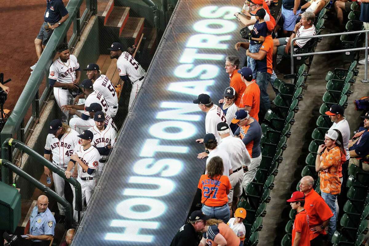 Maligned in road ballparks around the majors, Astros players know the fans in Houston have their backs, as seen before Monday’s home opener against the Angels.