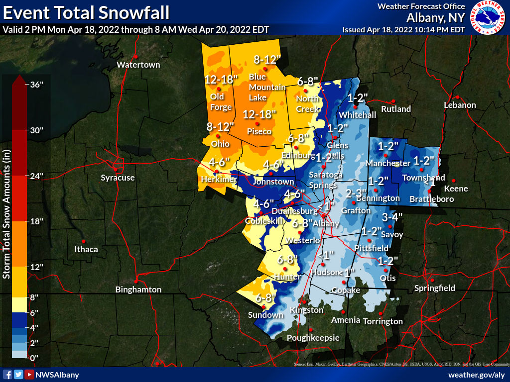 Snow forecast for Albany, Saratoga, Troy and the Hudson Valley