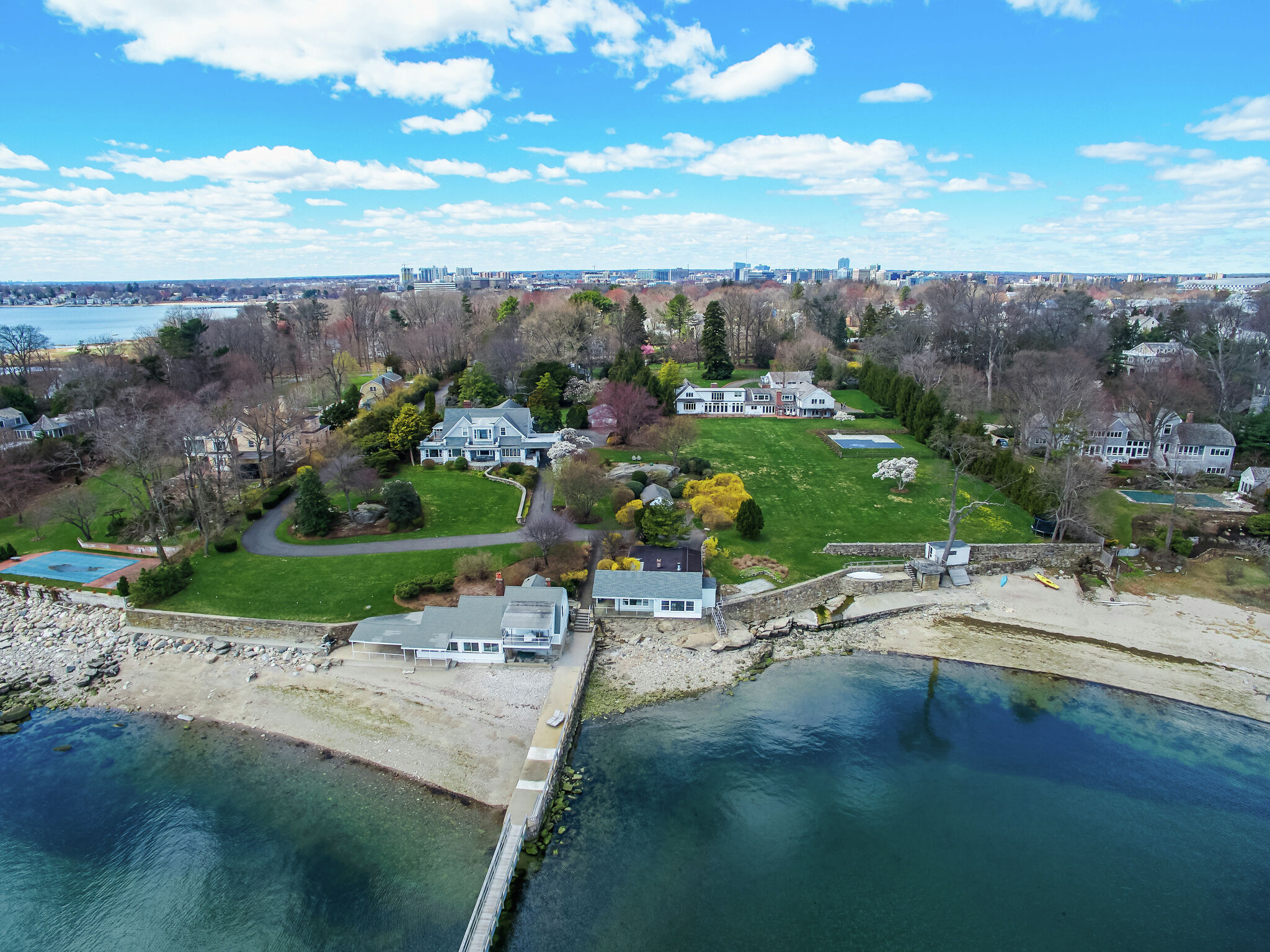 Stamford waterfront compound with 2 homes and 5 cottages sells 8.4M