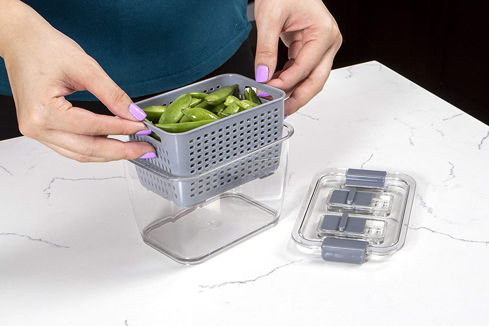 I Am Very Weirdly Sold On This Little Colander Bin Set   RawImage 