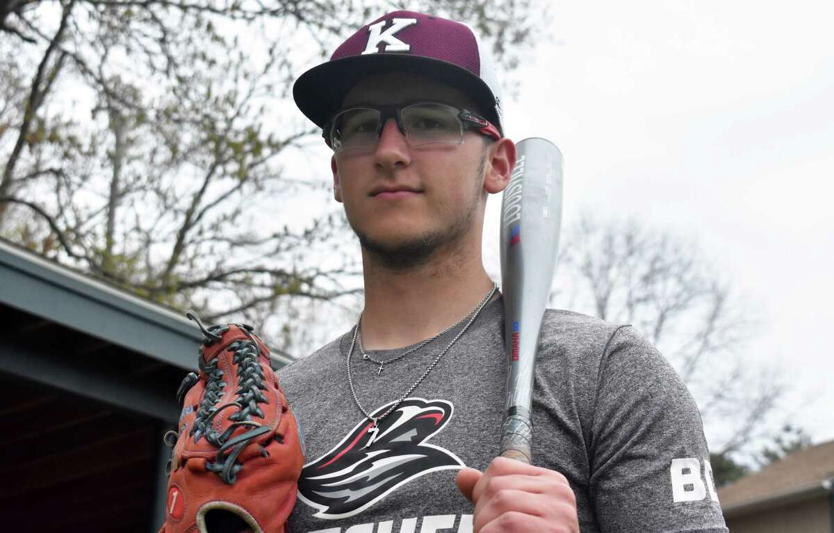 Killingly's Bo Yaworski has done it all for the baseball team this season, pitching his way to wins and hitting at the top of the order. Yaworski poses at Owen Bell Park in Dayville on Monday, May 3, 2021. (Pete Paguaga/Hearst Connecticut Media)