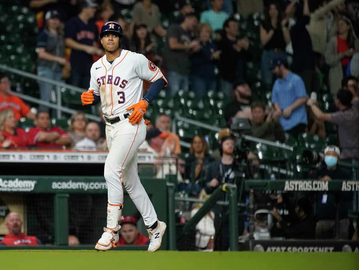 Rookie shortstop Jeremy Peña is batting leadoff for the Astros with Jose Altuve on the injured list.