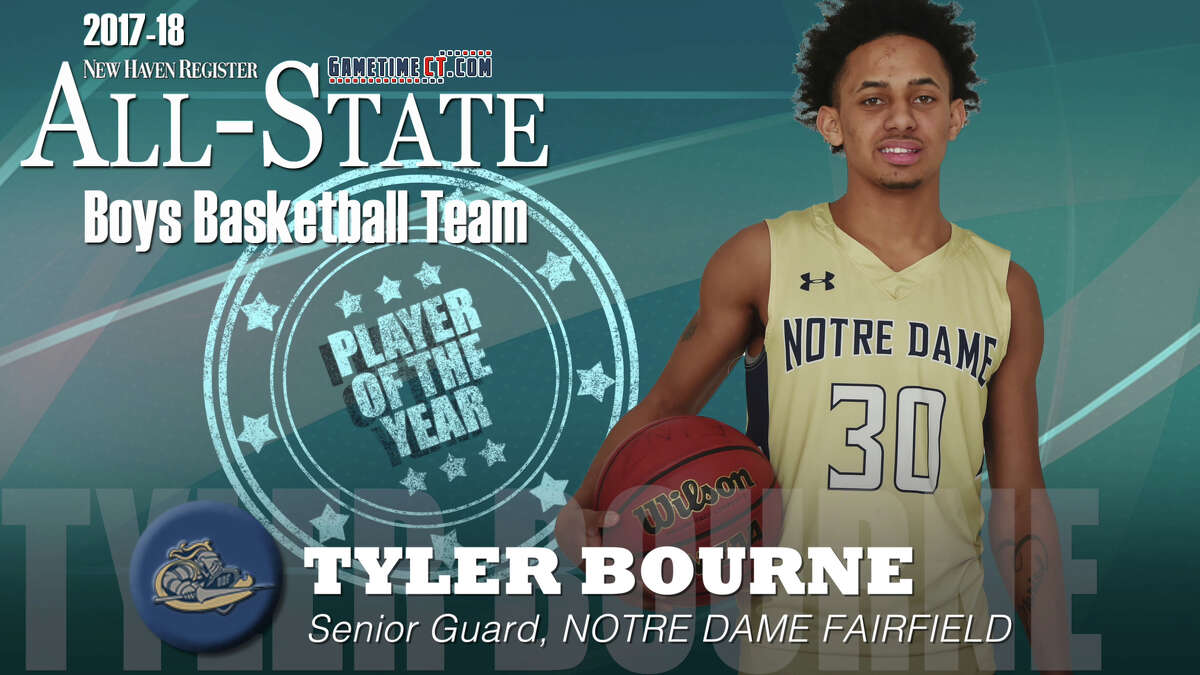 Boys Basketball All-State; Tyler Bourne, Notre Dame-Fairfield, MVP
