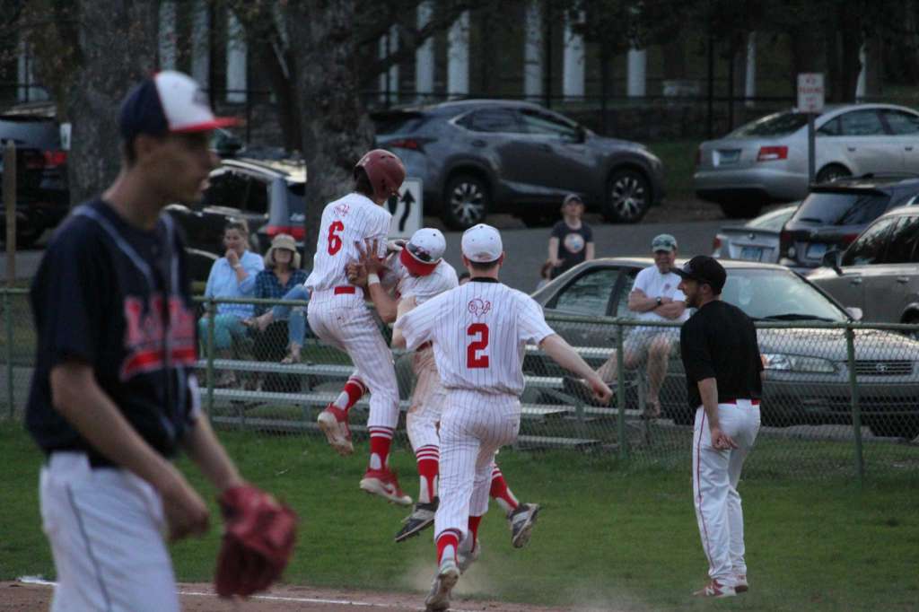 Baseball Sarda winning hit caps New Canaan’s wild, slugfest victory
