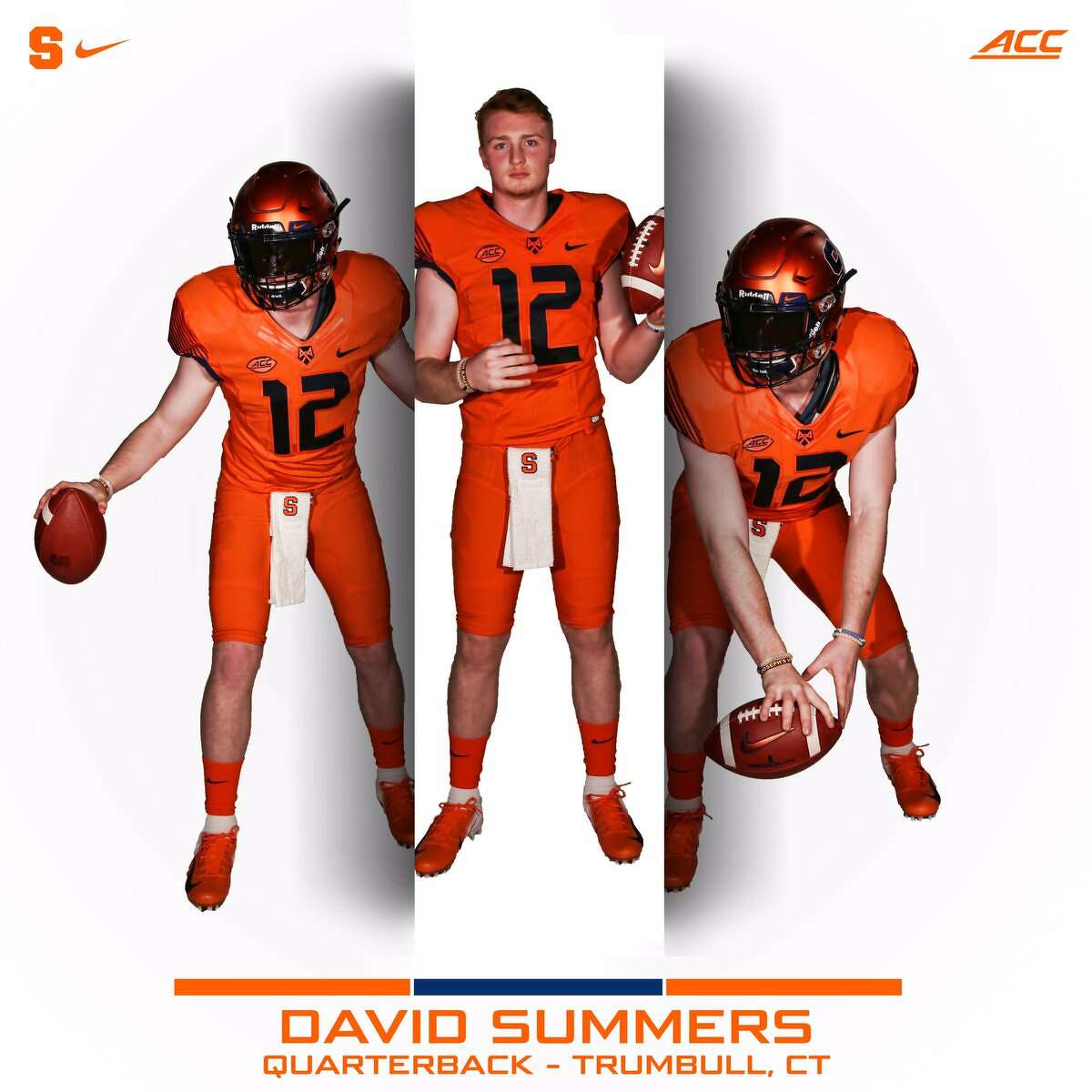 Syracuse signing card for St. Joesph QB David Summers on National Signing Day