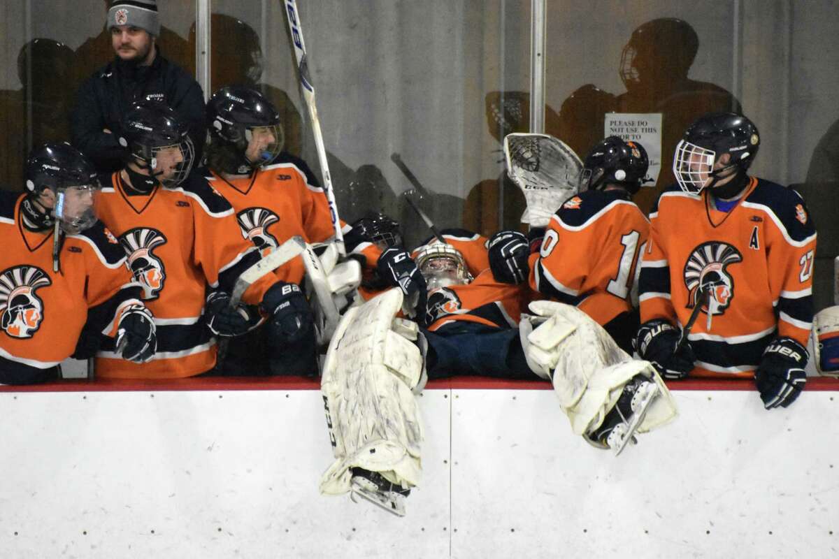 Lyman Hall beat Sheehan 3-0 on January 26, 2019 at the Spurrier-Snyder Rink at Wesleyan University, Middletown. (Pete Paguaga, Hearst Connecticut Media)