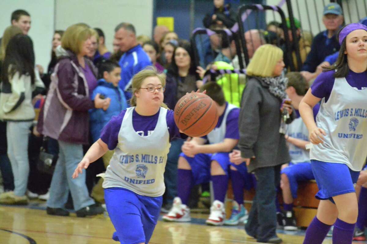 Lewis Mills and Northwestern held a Unified Game before they played against each other on Friday night.