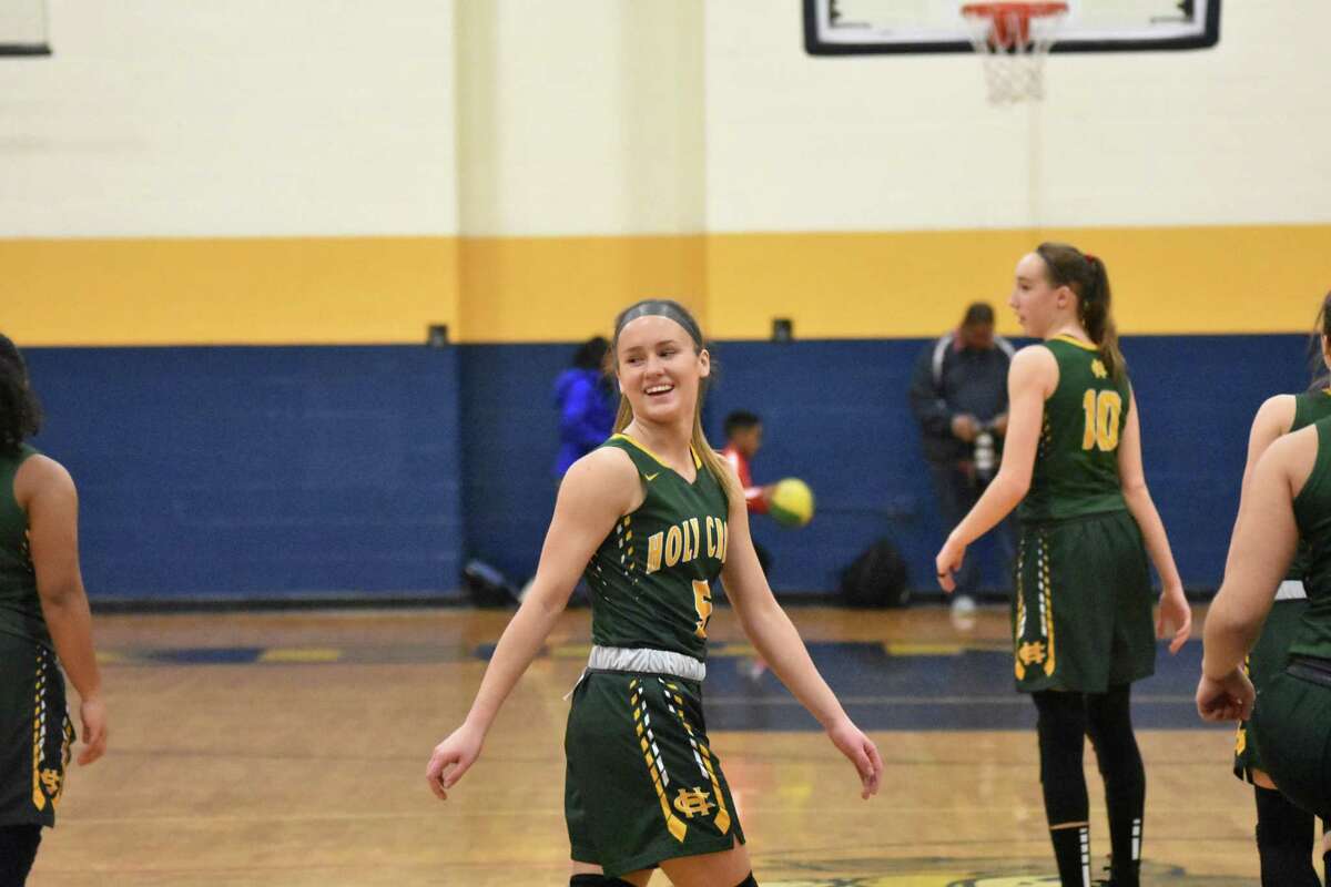 NVL Championship action between St. Paul and Holy Cross at Kennedy high school, Waterbury on Thursday, Feb. 21, 2019. (Pete Paguaga, Hearst Connecticut Media)