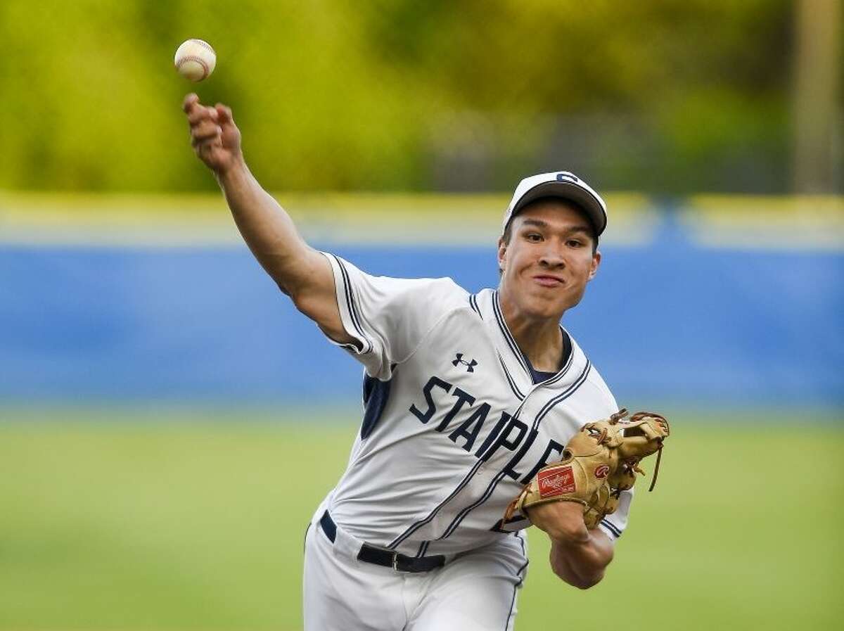 Staples defeated Fairfield Ludlowe 2-1 in the FCIAC boys baseball championship at Cubeta Stadium on Wednesday, May 22, 2019 in Stamford, Connecticut.
