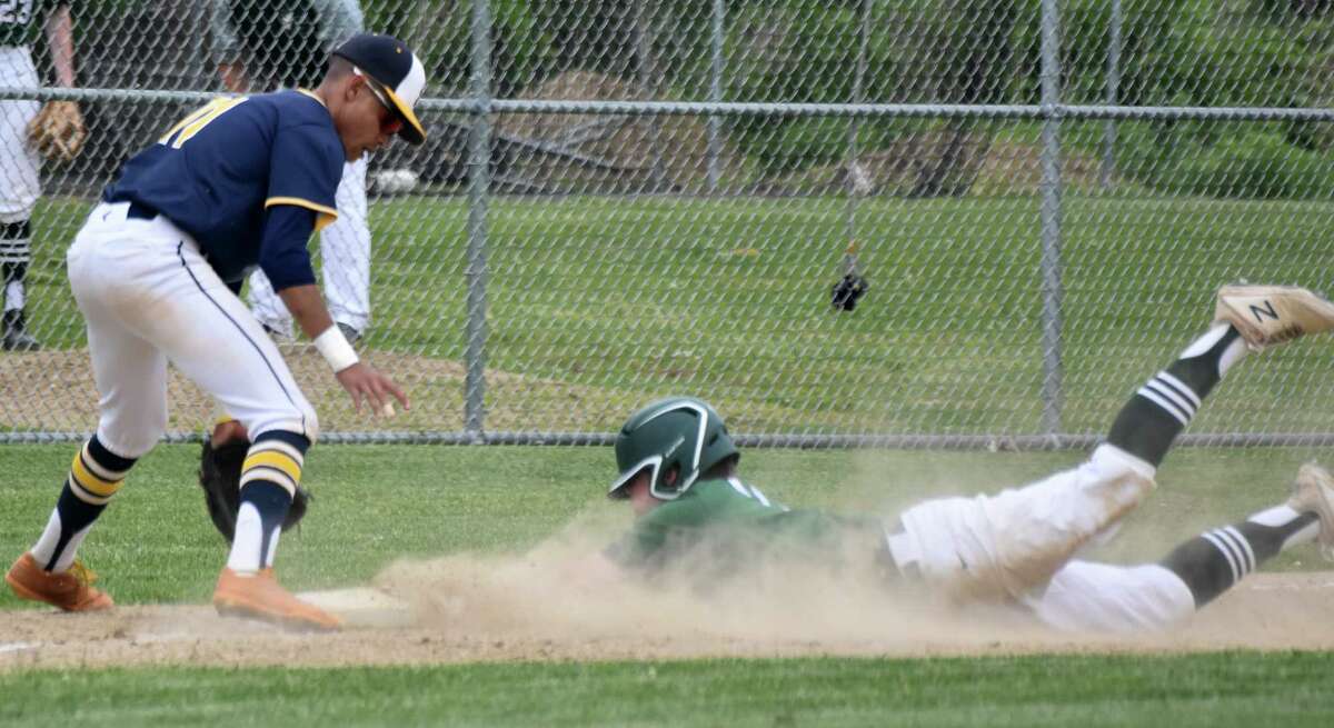 Action from East Haven vs. Guilford in the Class L baseball first round at Guilford on Wednesday, May 29, 2019. (Pete Paguaga, Hearst Connecticut Media)