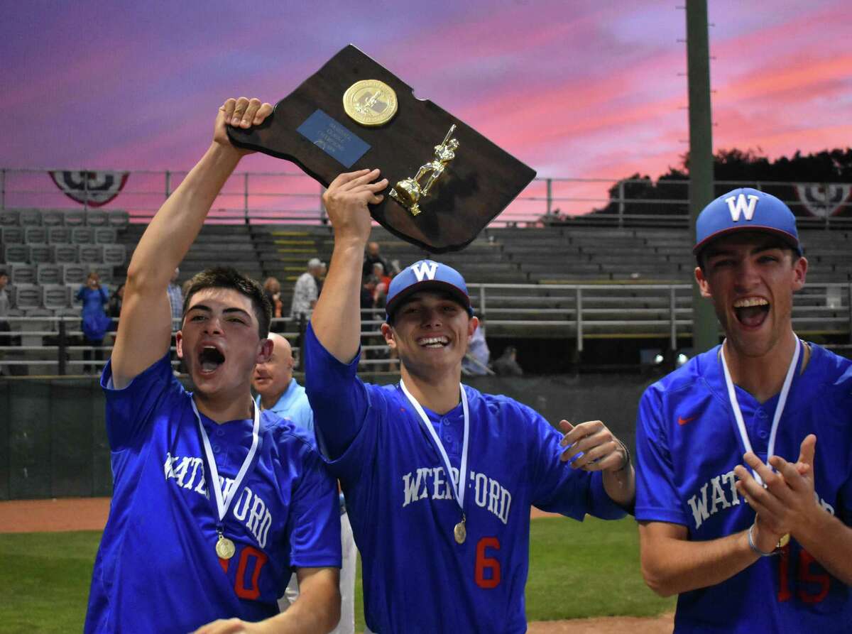 Waterford is the Class L baseball state championships after beating Berlin 1-0 at Palmer Field, Middletown on Friday, June 7, 2019. (Pete Paguaga, Hearst Connecticut Media)