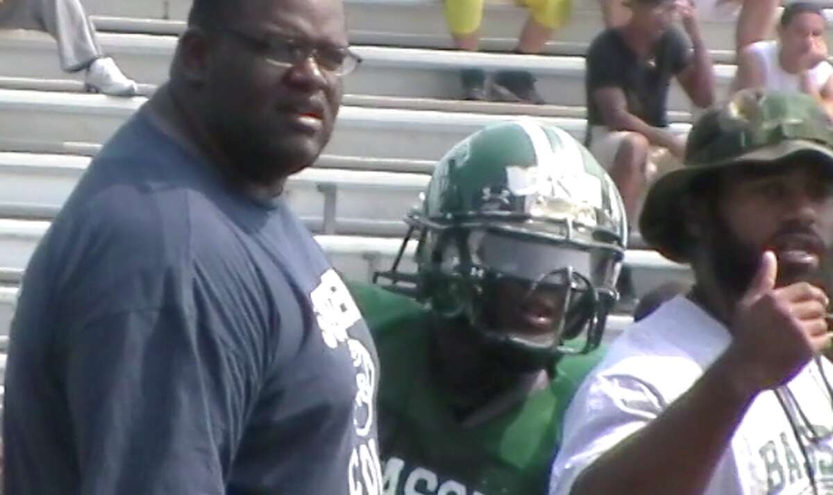 Derrick Lewis (left) during a Bassick practice in 2011.