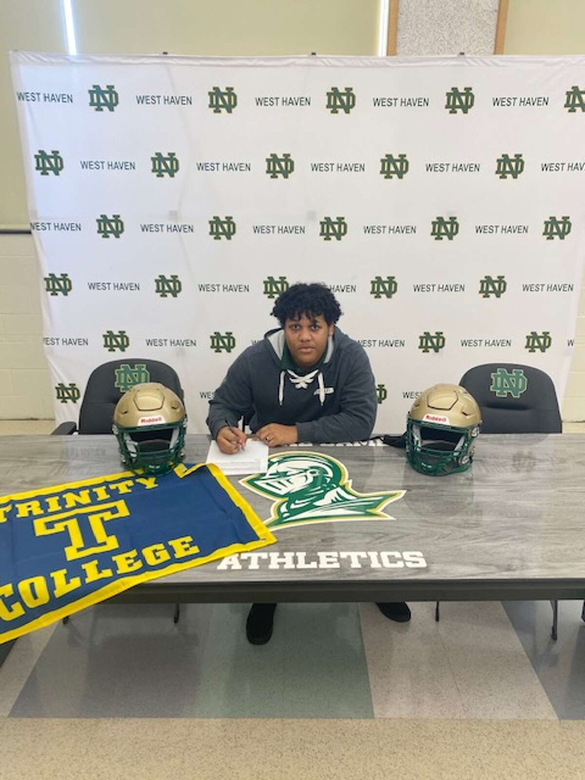 Notre Dame-West Haven's Jamar Dejesus will play football at Trinity.