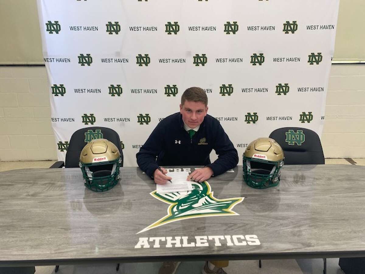Notre Dame-West Haven's Patrick Schreck will play football at Fairleigh Dickinson University.