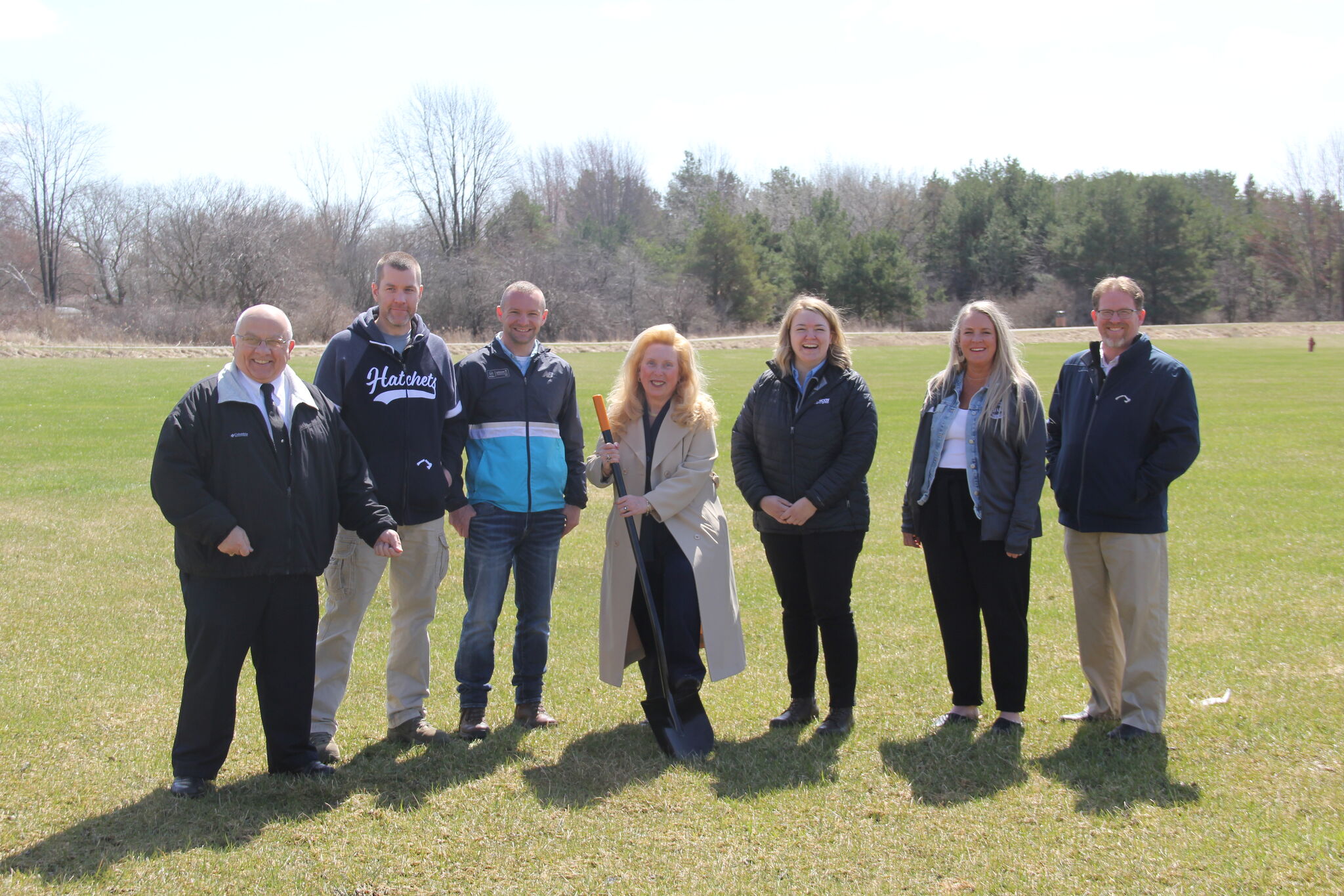 Bad Axe leaders break ground on splash pad