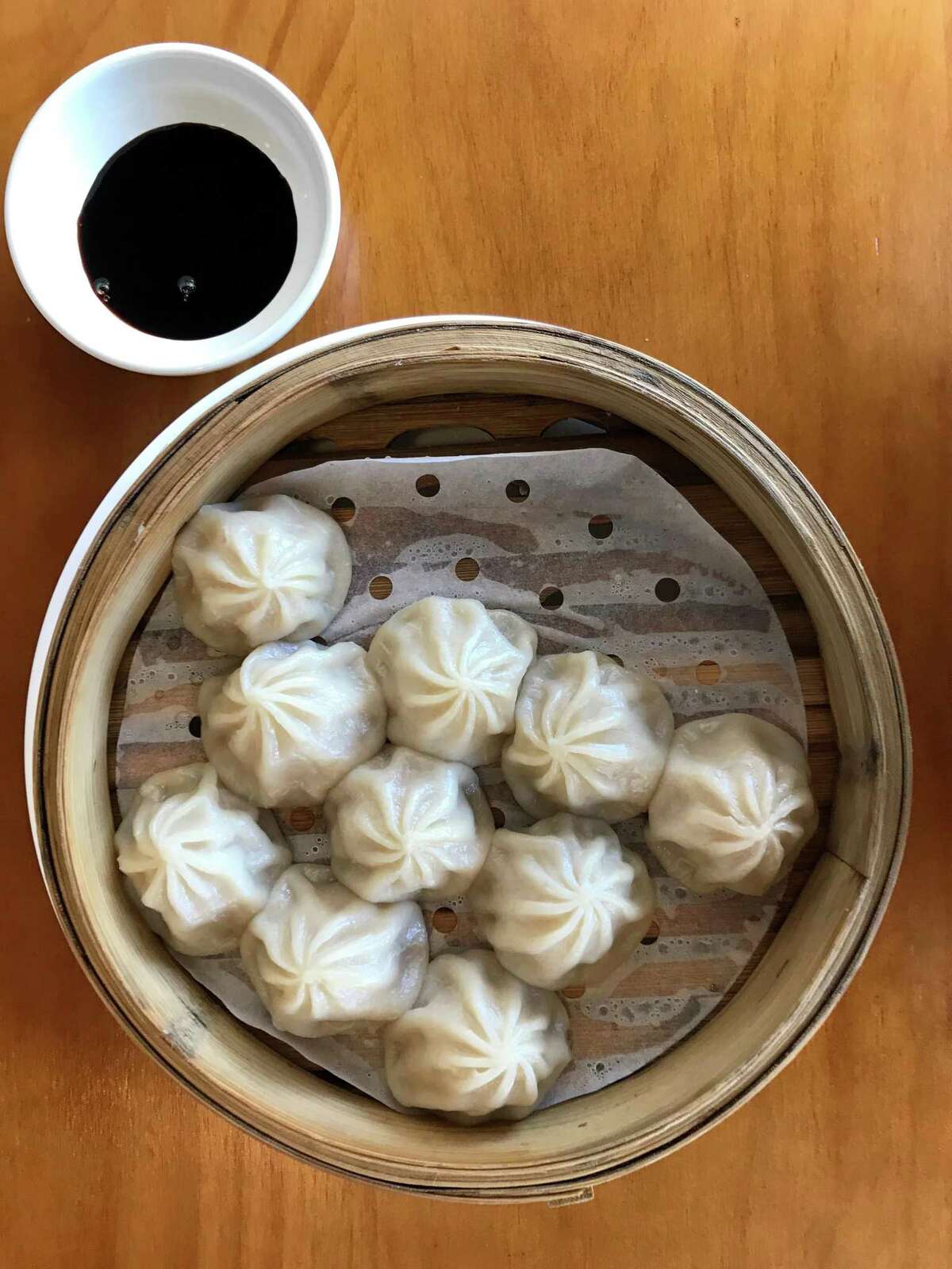 These soup dumplings are filled with chicken or pork at Tiger’s Chinese Cuisine.