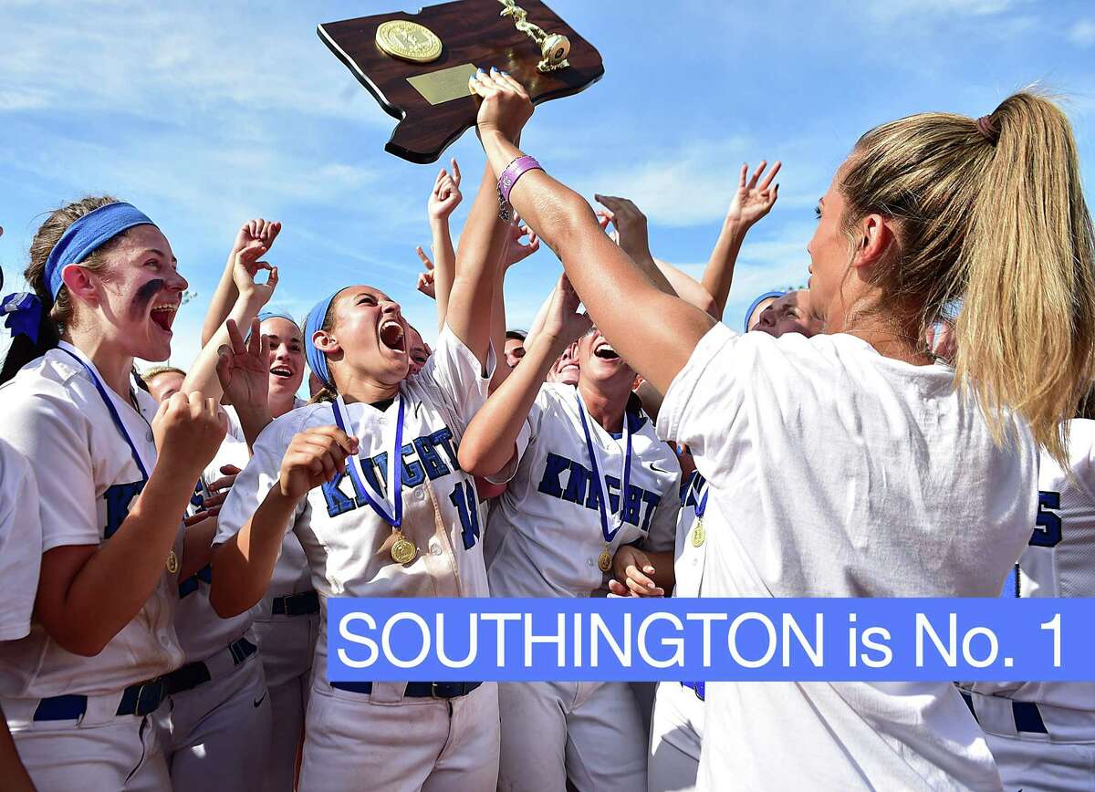 The Southington Lady Knights defeated the Cheshire Rams, 5-4, in the Class LL state championship softball game, Saturday afternoon, June 13, 2015 at Frank DeLuca Hall of Fame Field in Stratford. (Catherine Avalone/New Haven Register)