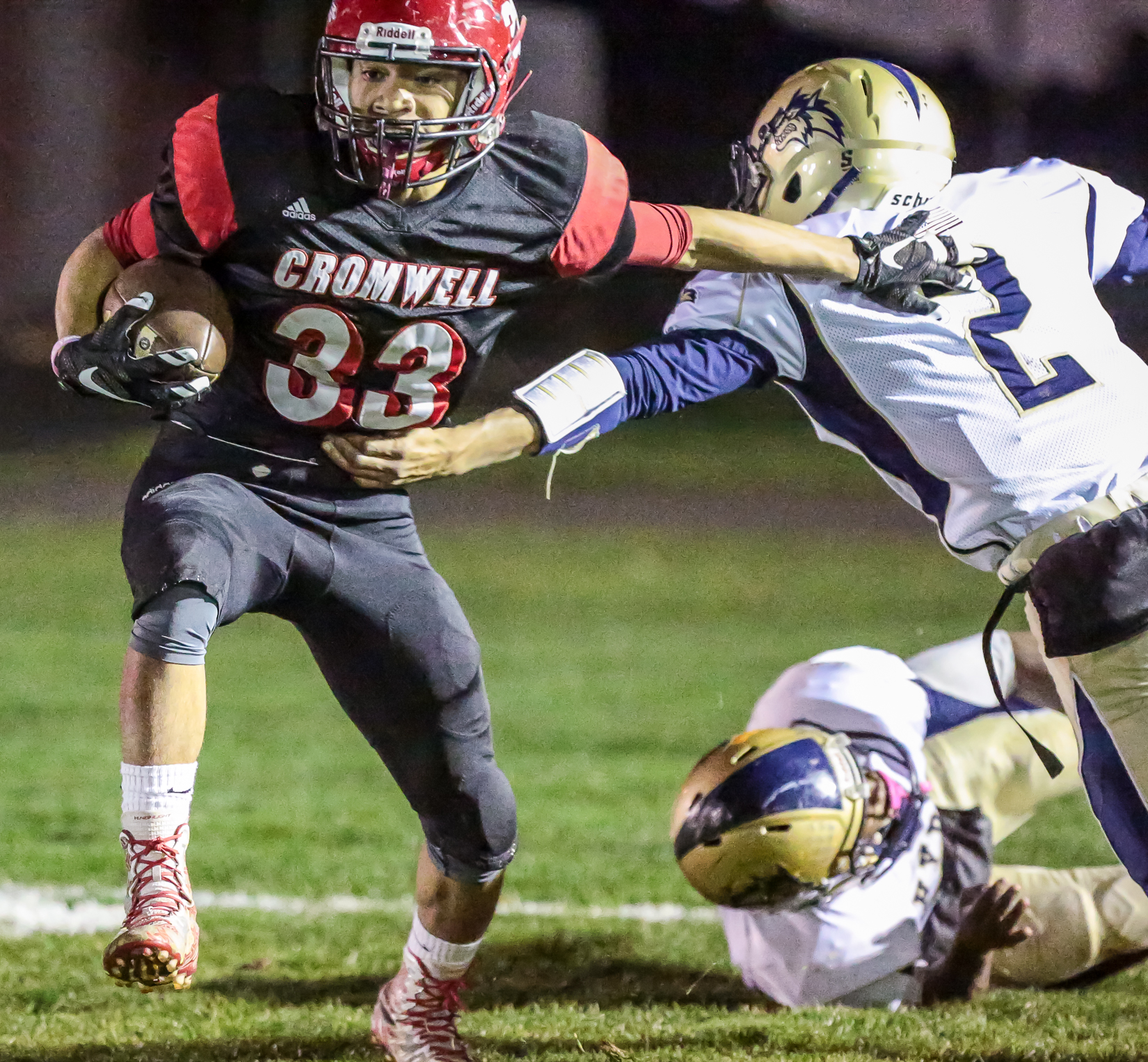 Rockville vs. Cromwell-Portland CIAC Pequot football game.