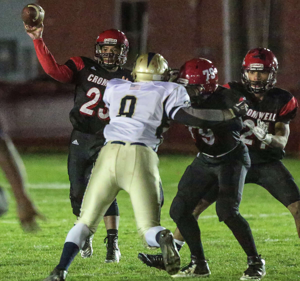 Rockville vs. Cromwell-Portland CIAC Pequot football game.