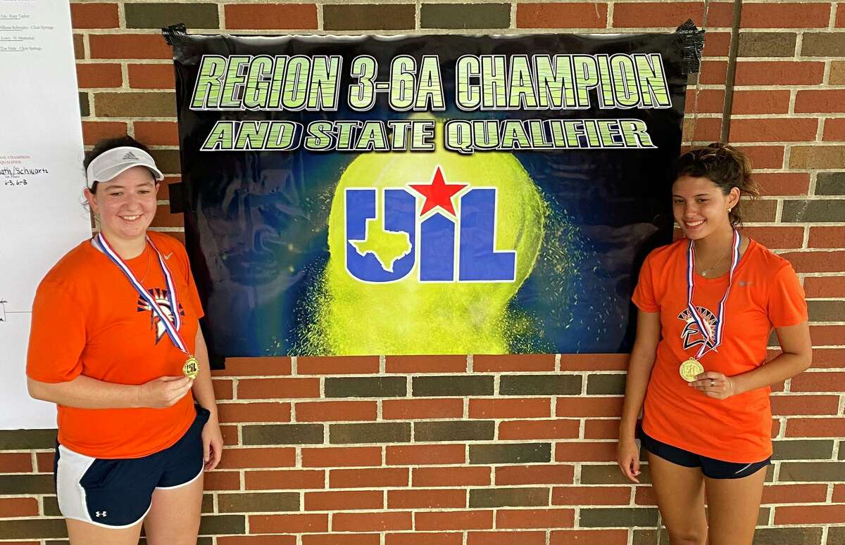 The Seven Lakes girls doubles team of Anna Bouleau and Liska Knight won the Region III-6A championship, advancing to the UIL state tennis tournament.