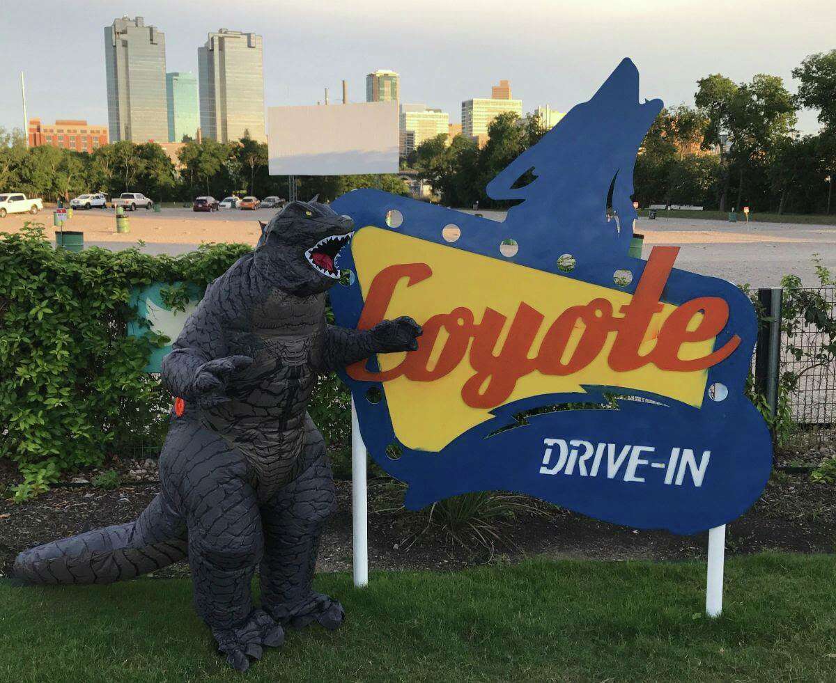 Coyote Drive-In Theatre in Fort Worth, Texas. 