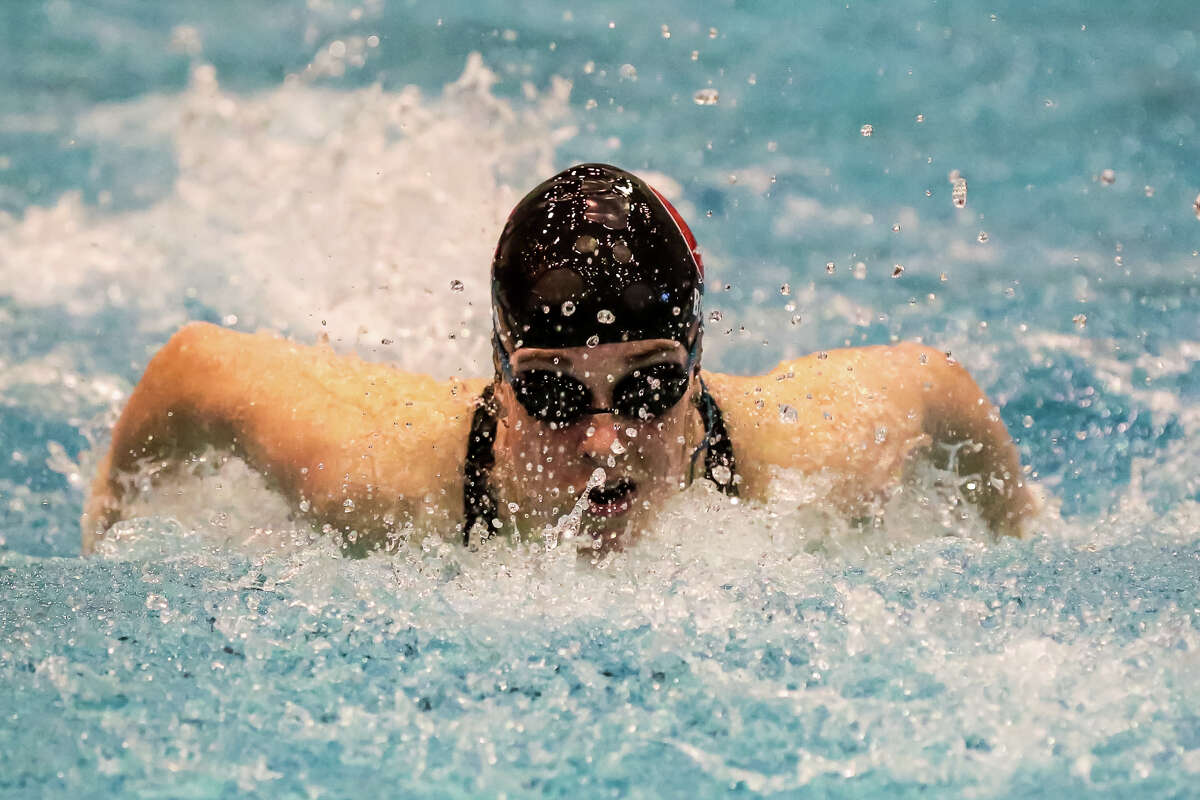 Cheshire’s Elizabeth Boyer won the 200 yard IM to lead the Rams to capture the SCC Swim team championship Thursday evening at SCSU.