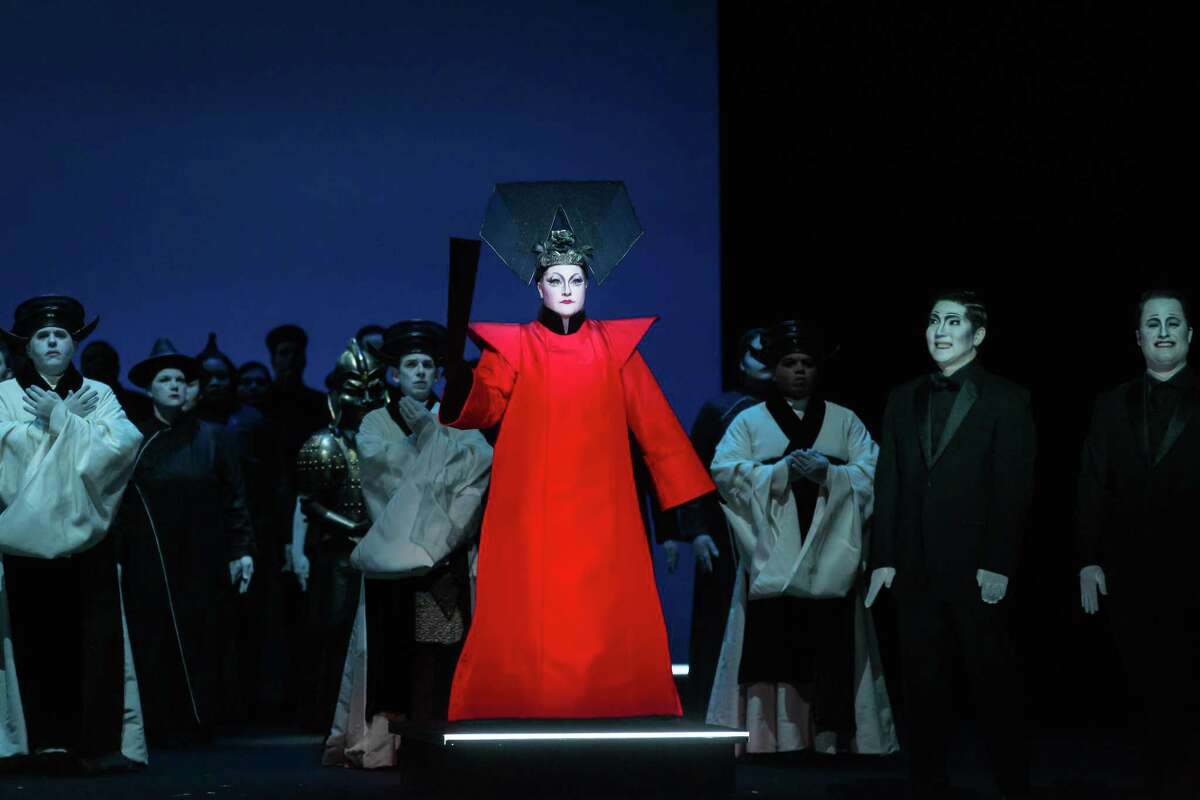 Houston Grand Opera presents Puccini's "Turandot," directed by Robert Wilson. HGO Studio alumna Tamara Wilson plays the title role.