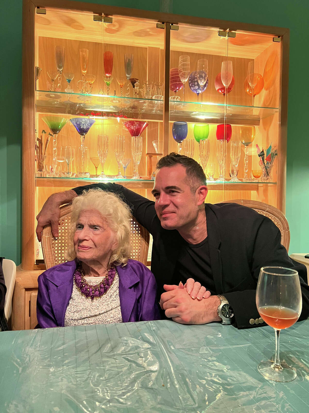 Troy restaurateur Vic Christopher with his grandmother Mary Cantazarita. He adapted her meatball recipe for use in his Donna's Italian Restaurant.