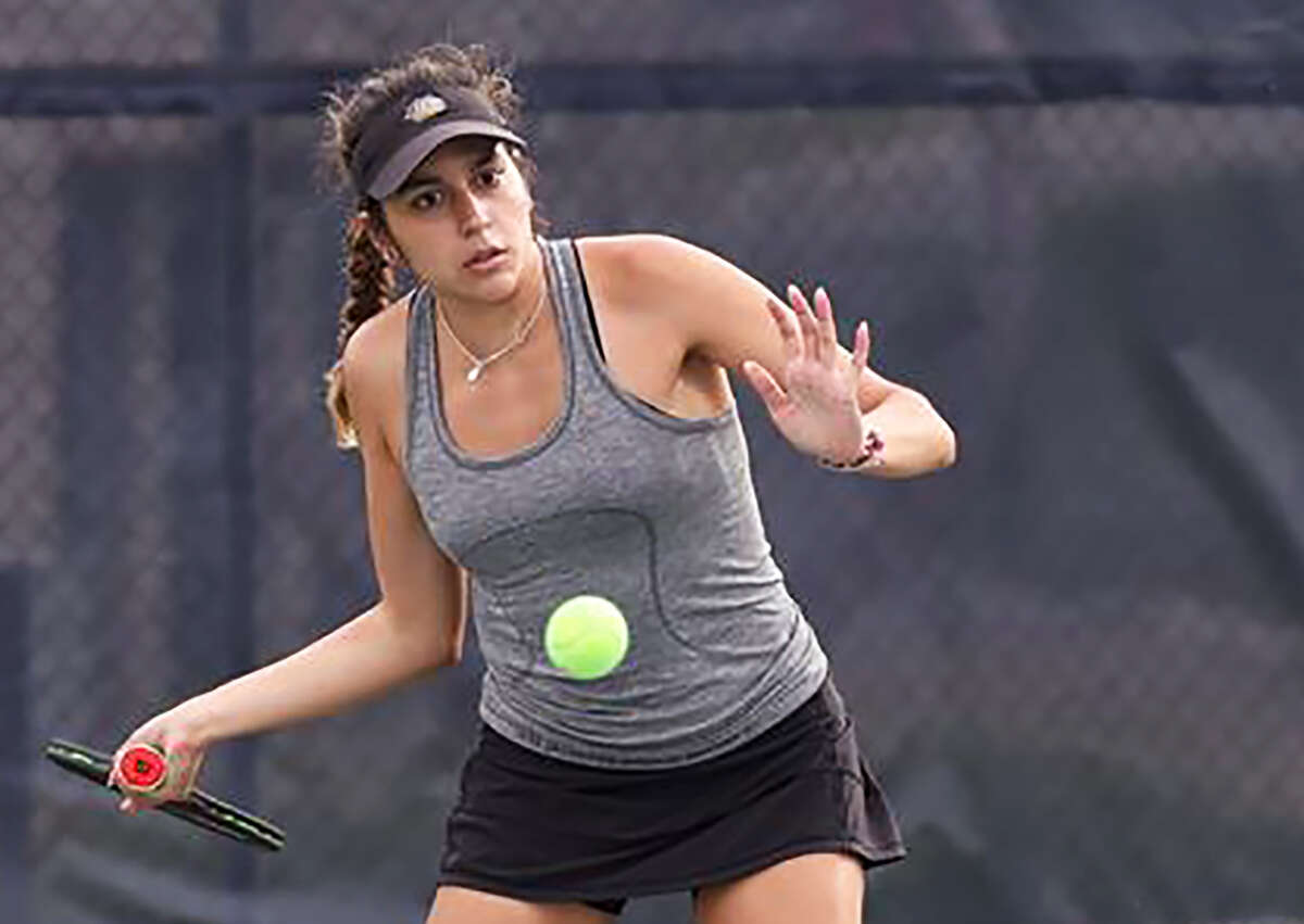 Principia's Camilla Gomez had a pair of wins in Monday's 6-3 loss to LCCC. Gomez won at No. 1 singles over LCCC's Sofia Djunisijuvic and joined with doubles teammate Veronica Volkart to beat LCCC's Sofia Djunisijuvic and Lisa Gorovic.