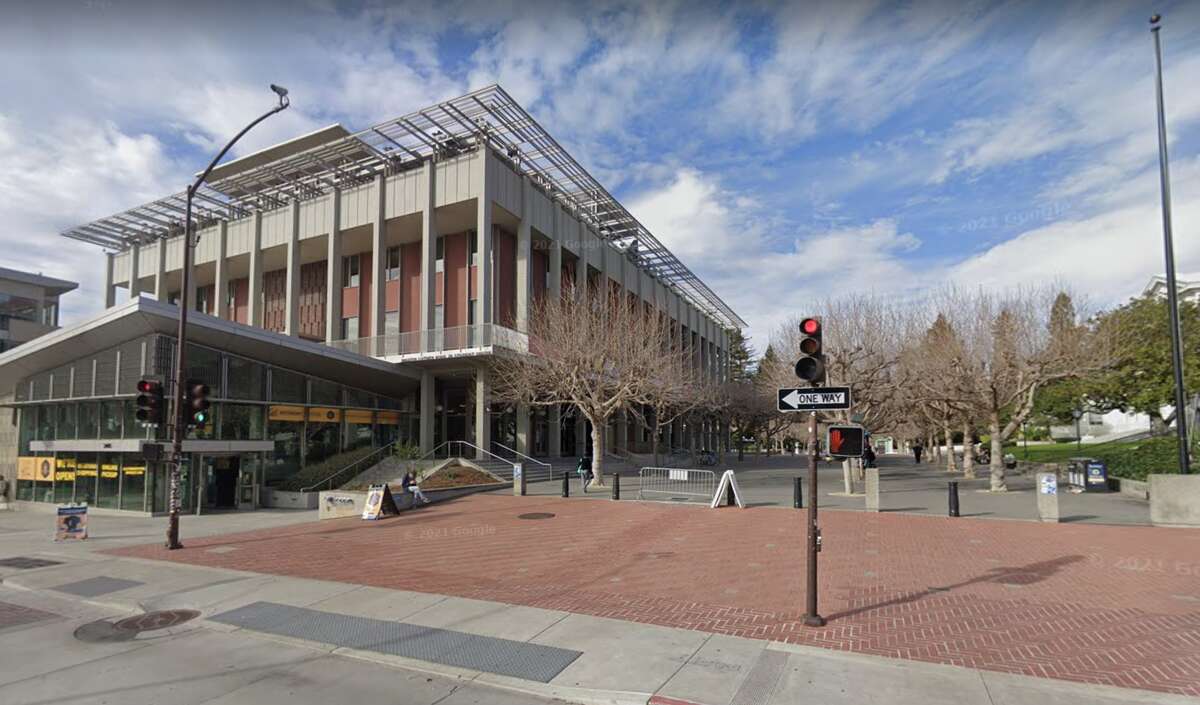 The Martin Luther King Jr. Building, seen here, and Cesar Chavez Student Center on the UC Berkeley campusx, are the focus of a campus lockdown on April 21, 2022, due to a "credible threat" against individuals.