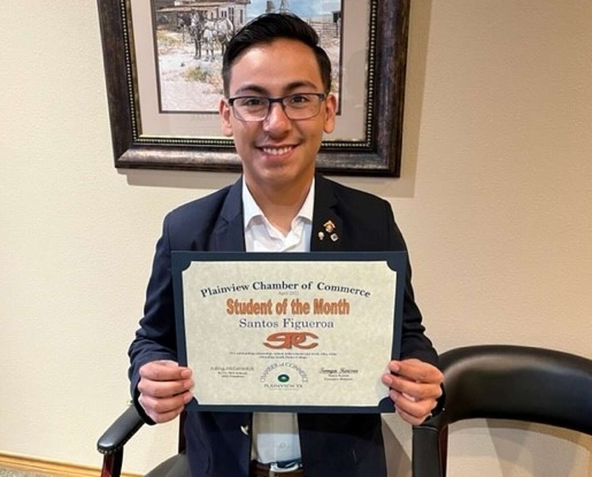 Santos Figueroa was named the April 2022 Student of the Month.