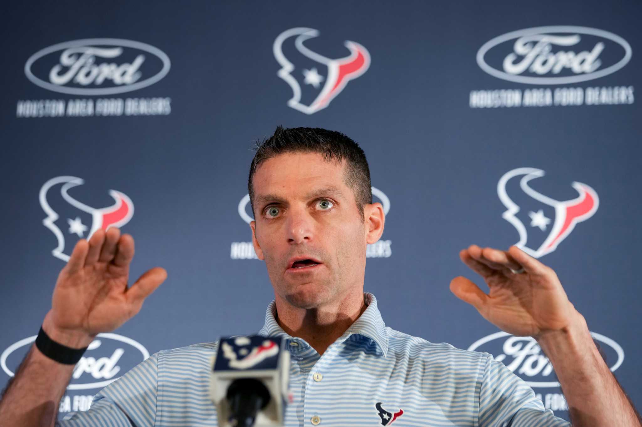 General Manager Nick Caserio and the Texans moved around late in