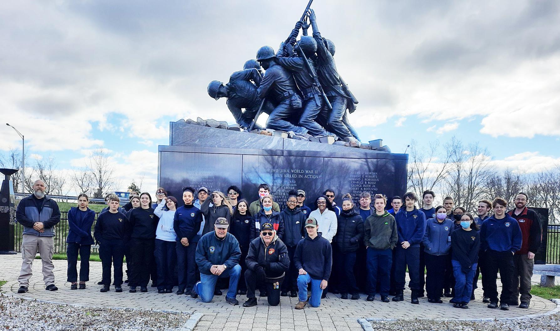 Middletown Vinal Tech students post flags at national Iwo Jima Memorial - Vimarsana News