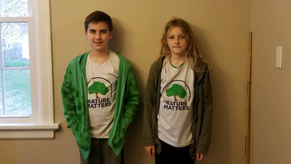 Joshua Tschida and Finn Smith, founders of Columbus Elementary's new environmental club Nature Matters.