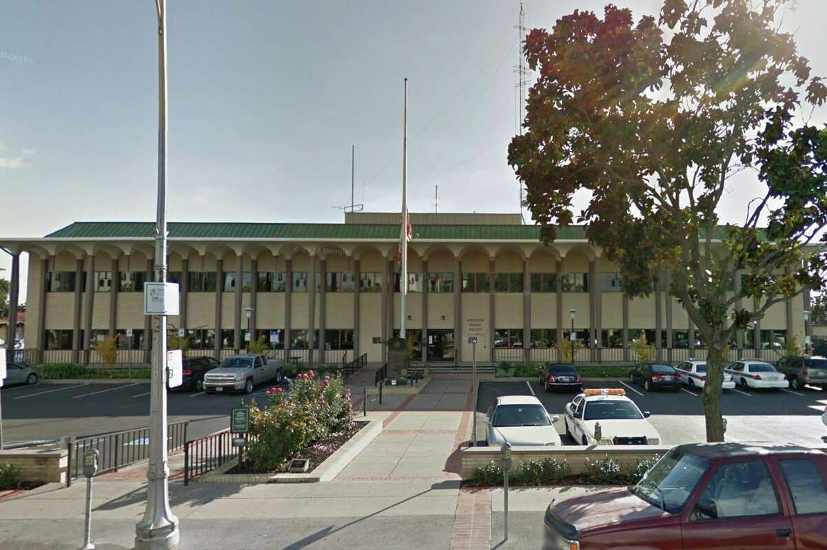 The Stockton Police Department headquarters is shown in Stockton, Calif.