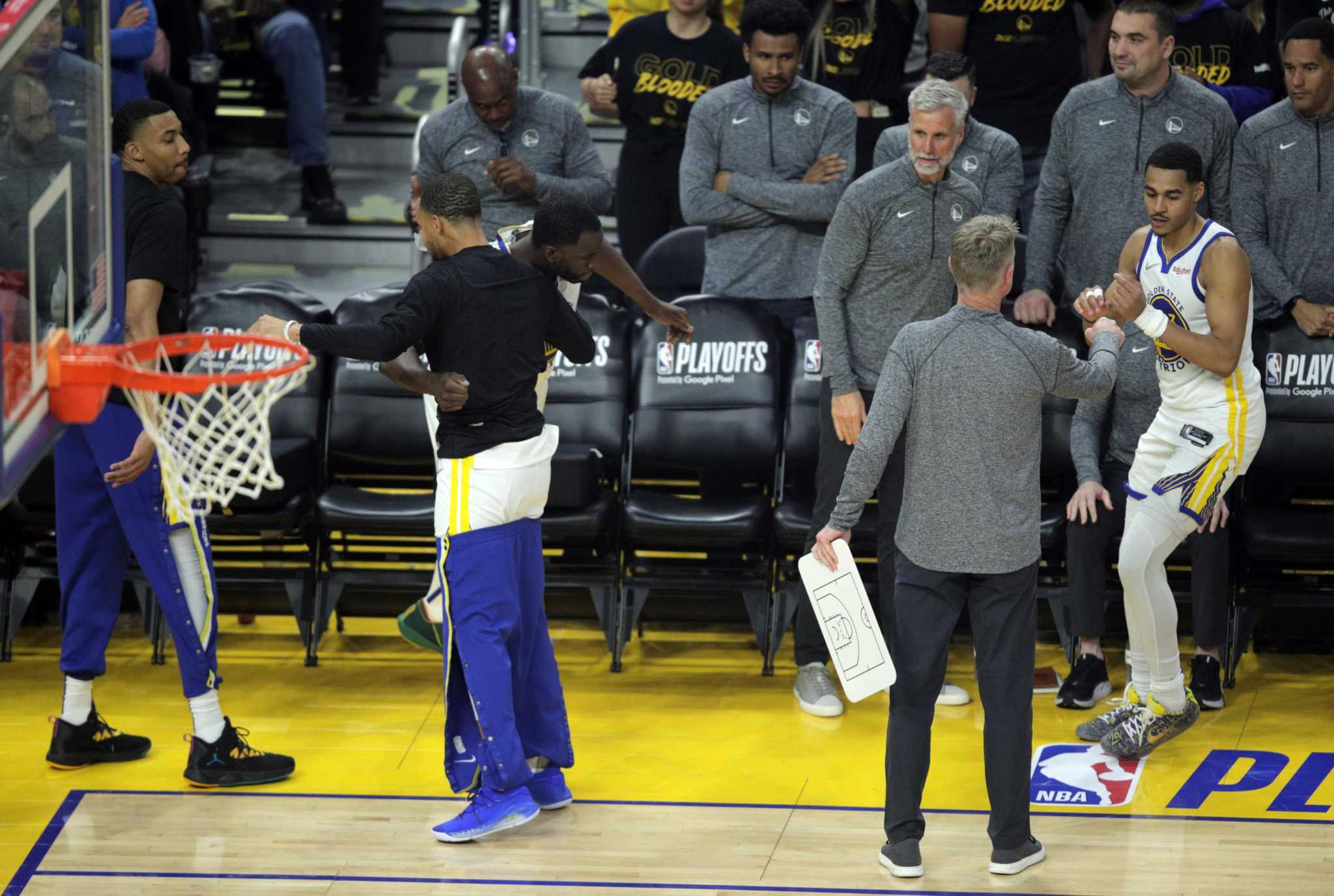 Steve Kerr on Warriors’ playoff rotation: ‘No time for hurt feelings’