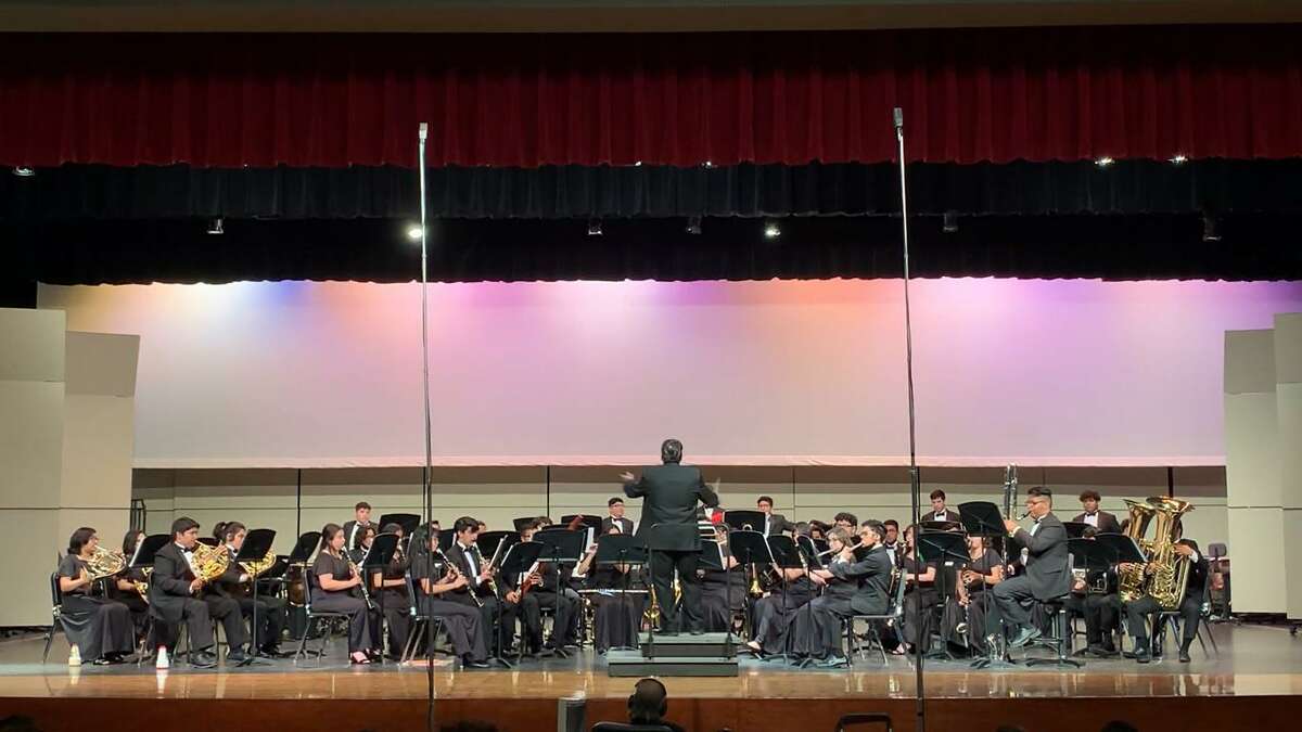 The Nixon High School Honors Winds perform on April 1, 2022.