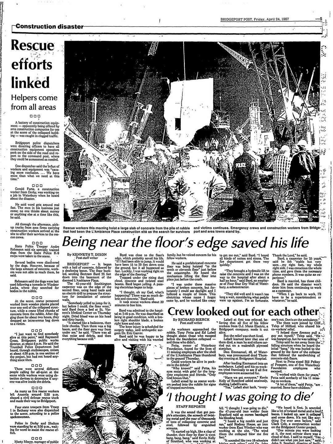 Bridgeport L'Ambiance Plaza tragedy, CT's deadliest building collapse