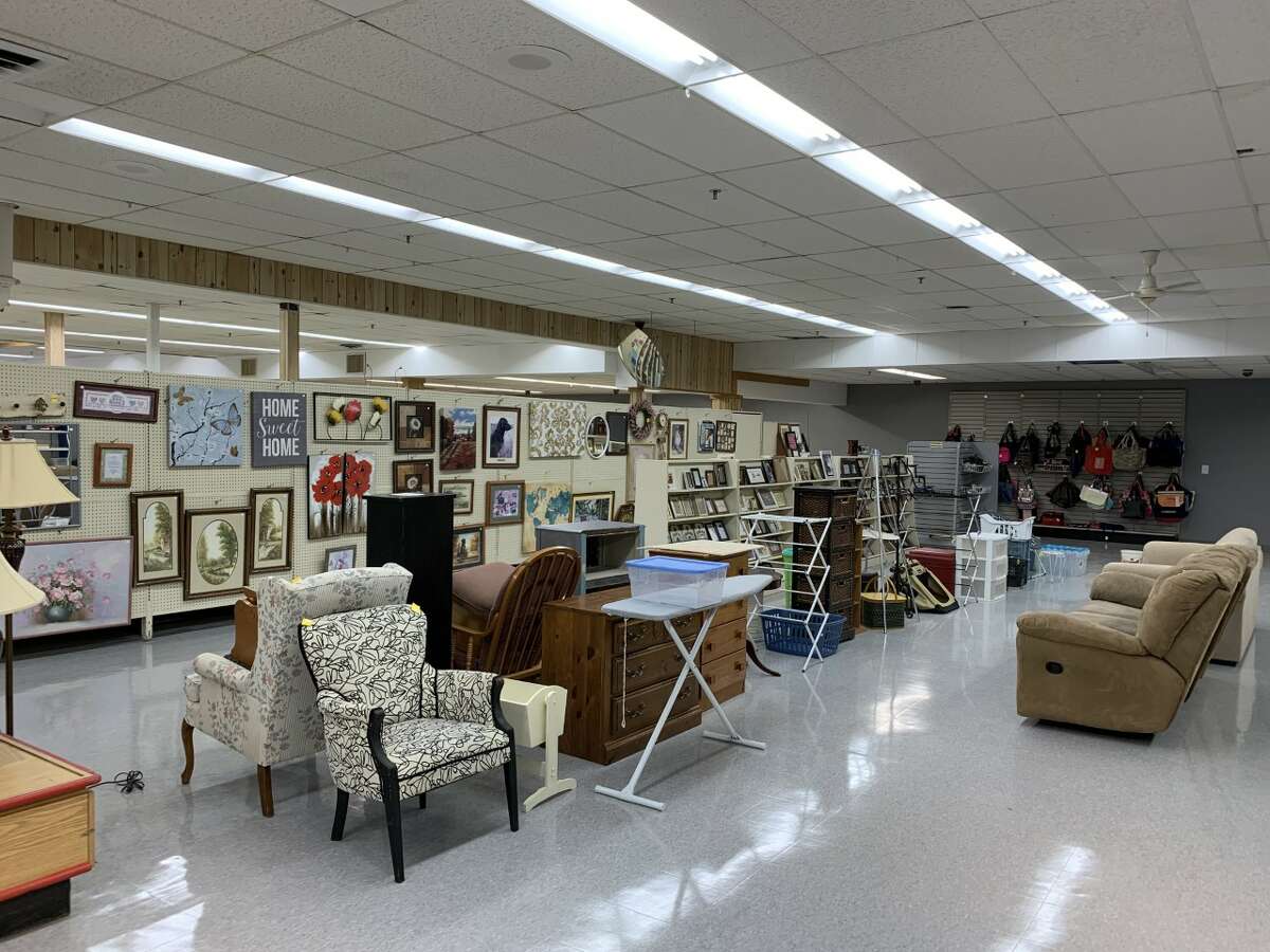 The interior of the Thumb Industries Thrift Store's new location, inside the former McDonald's Food and Family Center. The new location will open on April 26, with Executive Director Rhonda Wisenbaugh saying they can provide a better selection of items in the new space.