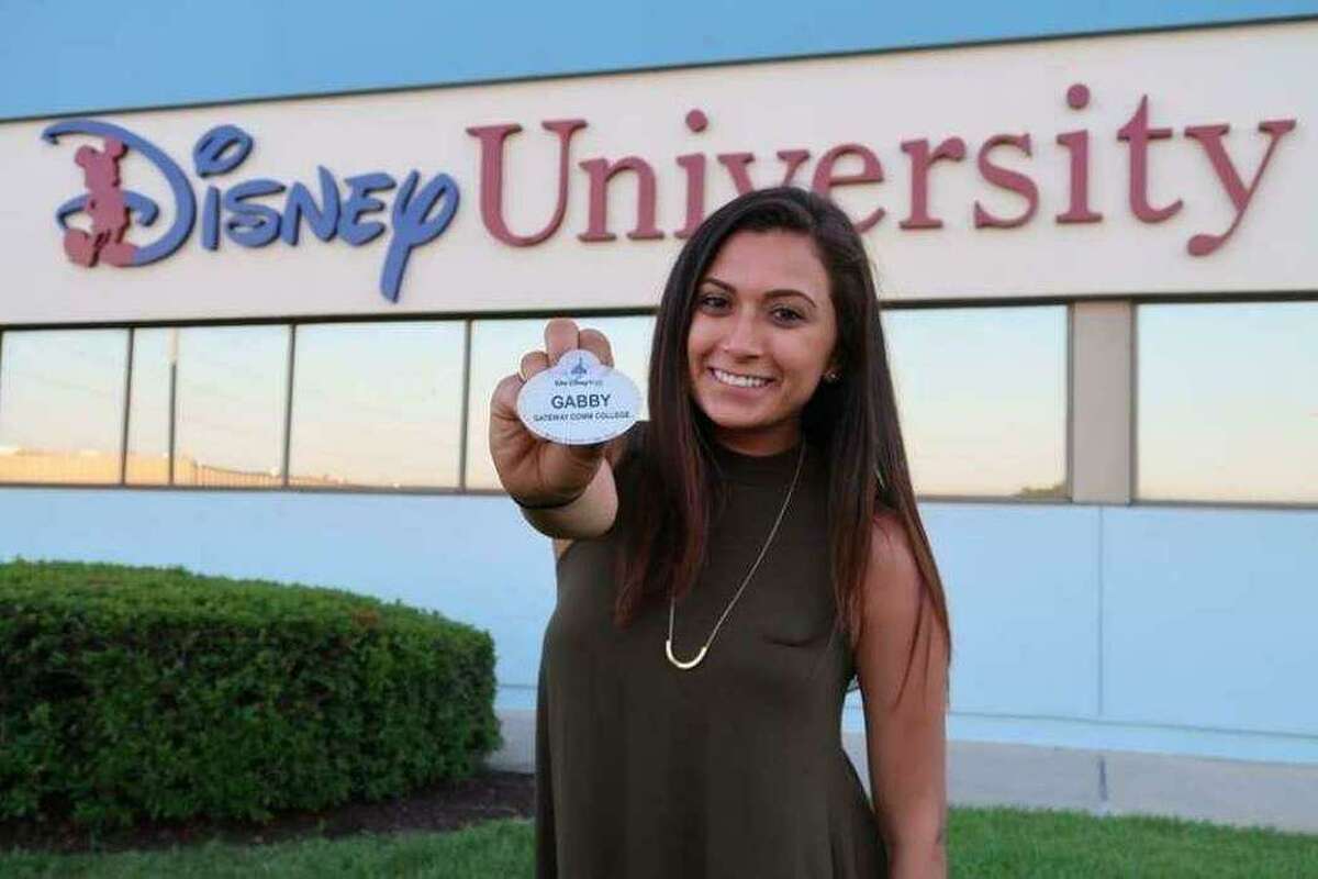 West Haven resident Gabby Murillo as an intern at Disney World in Florida.