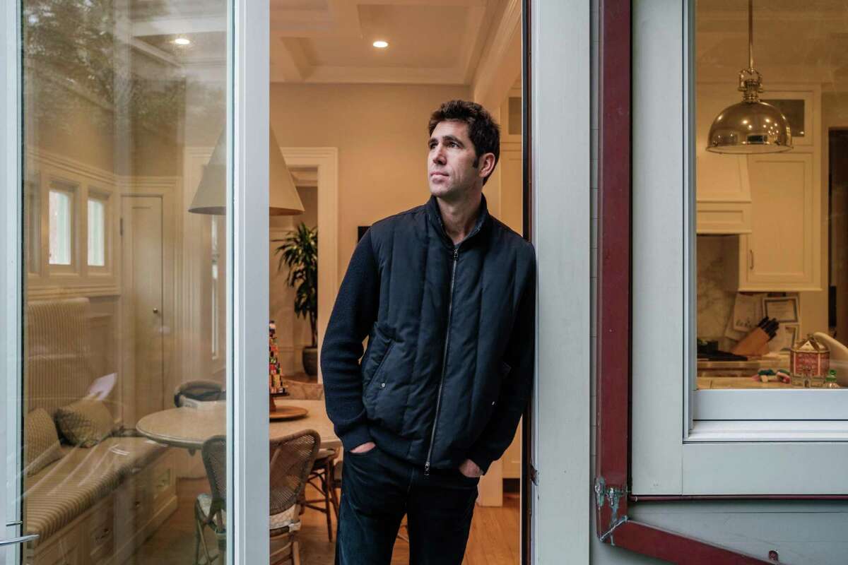 Bob Myers, the general manager of the Golden State Warriors, poses for a photograph at home in San Francisco, Calif. on Thursday, December 5, 2019.