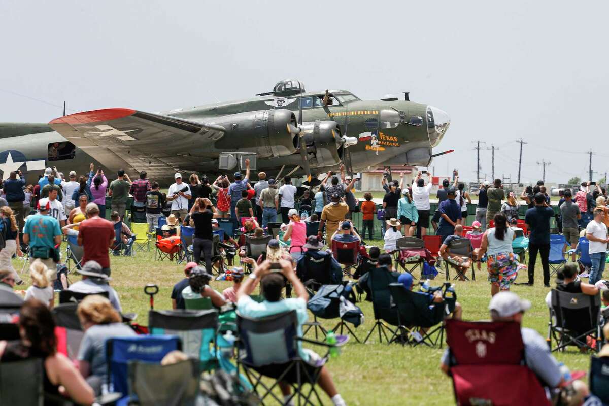Randolph Air Force Base and the other military installations that make up Joint Base San Antonio are, collectively, the city's largest employer. Above, spectators enjoy the 2022 Great Texas Airshow at Randolph.