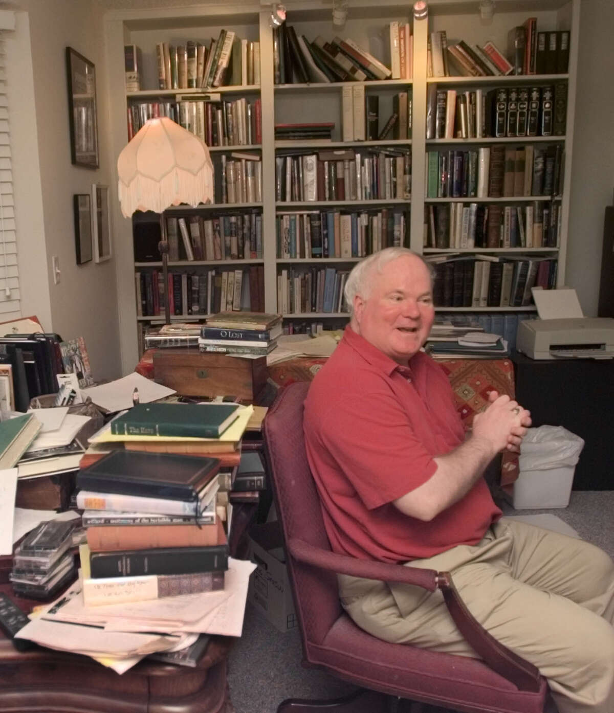 ADVANCE FOR SUNDAY, NOV. 19--Novelist Pat Conroy sits in his study at his home on Fripp Island, S.C., Nov. 3, 2000. Conroy's newest book, titled 'My Losing Season: A Point Guard's Way of Knowledge,' due out next year, is about his senior-year basketball team at The Citadel.