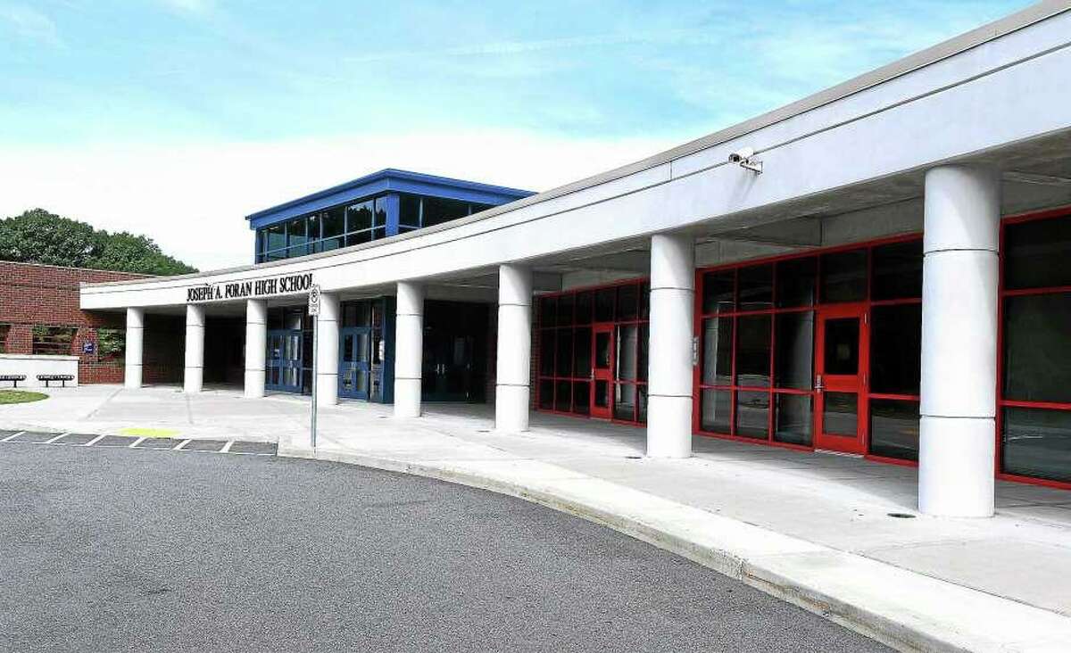 Joseph A. Foran High School is one of five schools with updated security entrance ways.