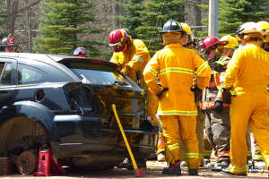 PHOTOS: Cadet firefighters practice life-saving auto extrications