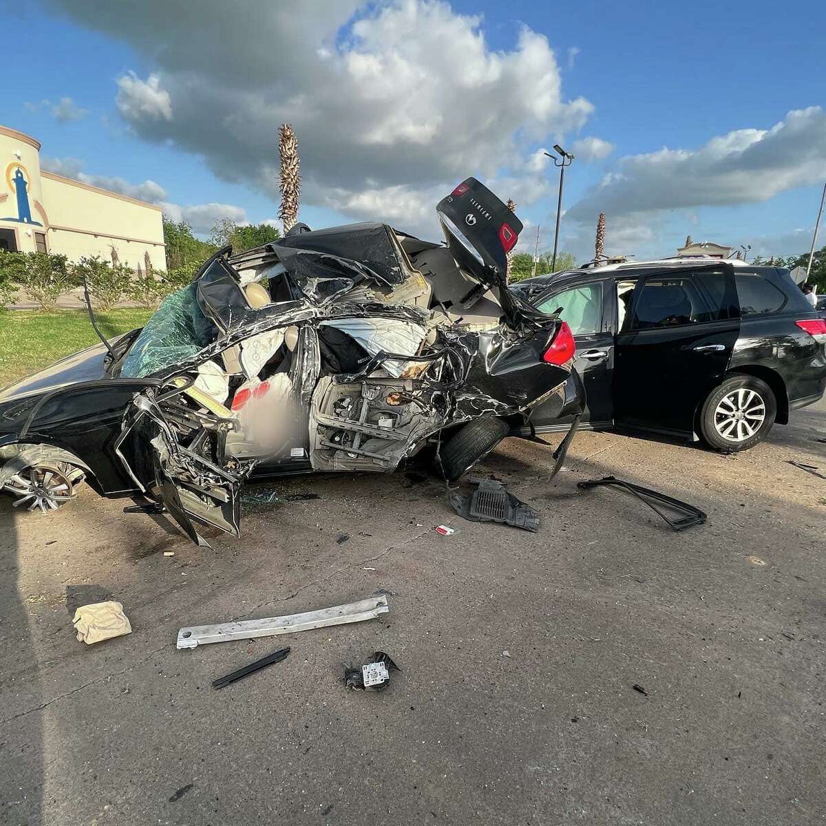 A three vehicle crash at the 4900 Blk. of Greenhouse Road. Pedrie Wannenburg, a former South Africa rugby player, has died after his car was struck by a teenage driver who was fleeing from police outside Houston. He was 41.