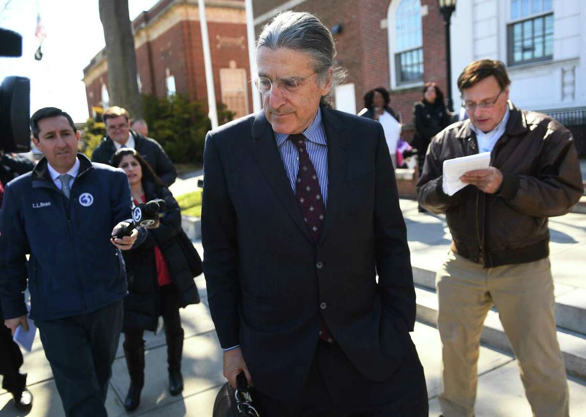 Lawyer Norm Pattis leaves Superior Court in Milford, Conn. following a hearing on Thursday, March 5, 2020.