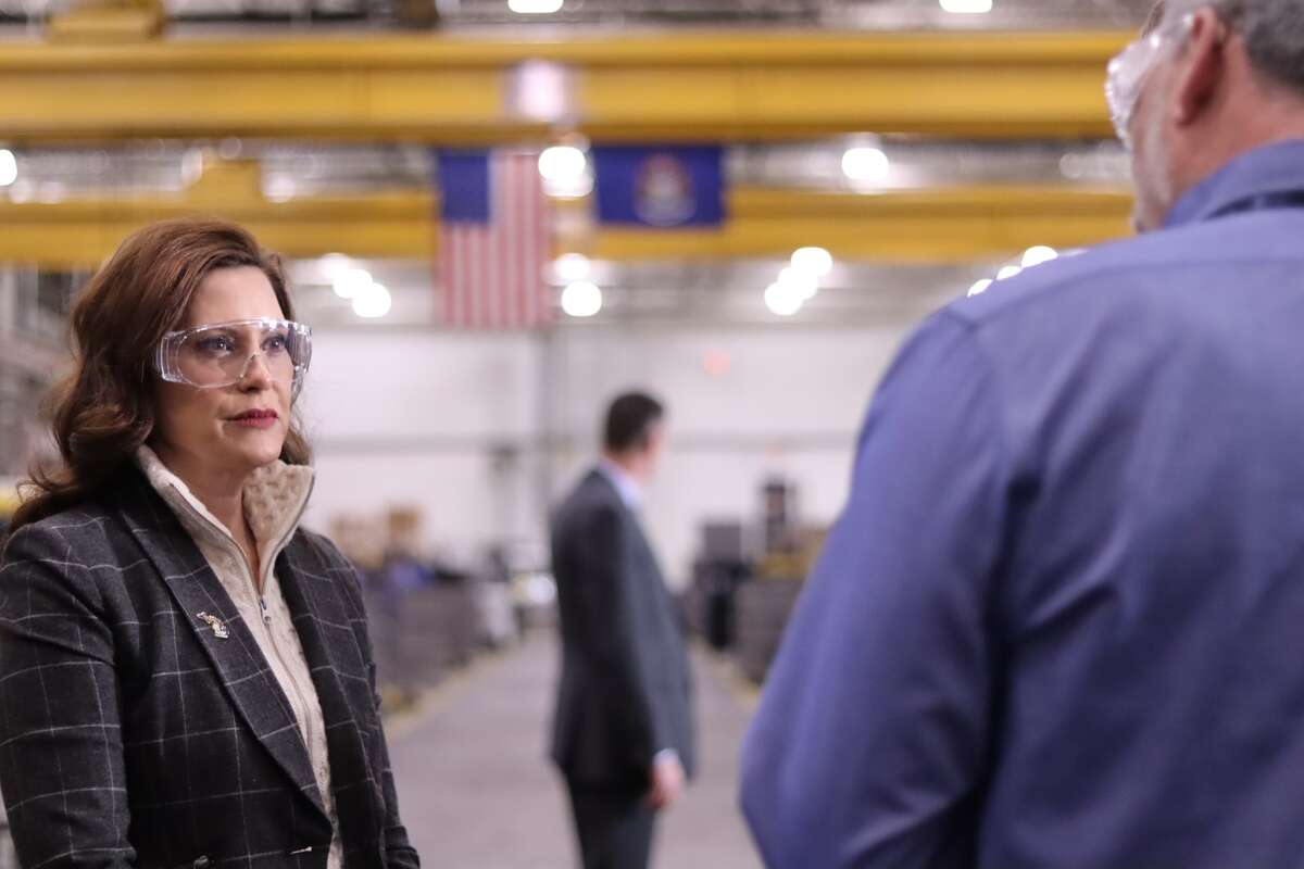 Gov. Gretchen Whitmer toured the Yoplait facility in Reed City as part of an economic development tour in Osceola County. She also participated in the groundbreaking of a new trail head in Cadillac.