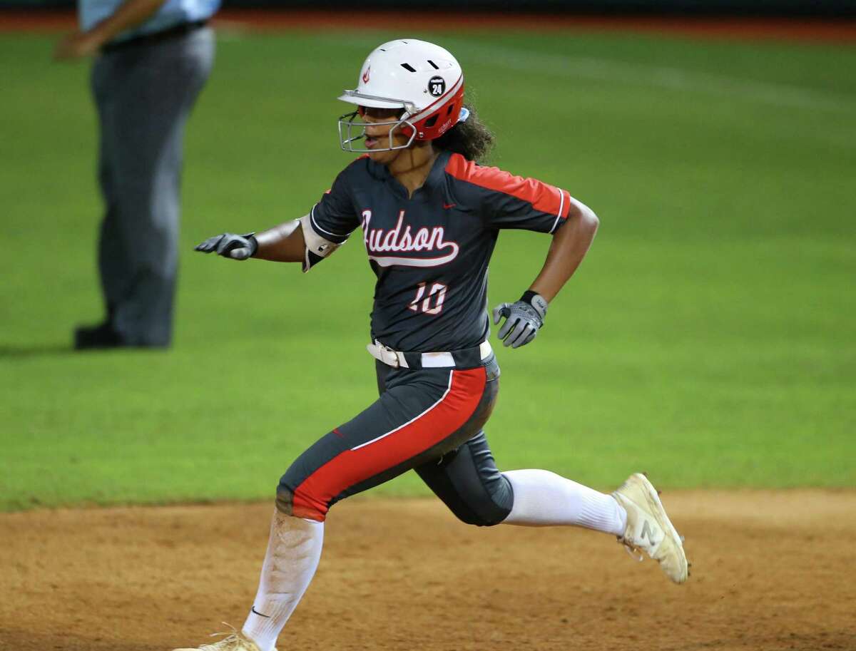 Judson Rockets junior Keely Williams (10) heads to second base during the Class 6A state softball championship game on Saturday, June 4, 2021 in Austin, Texas.