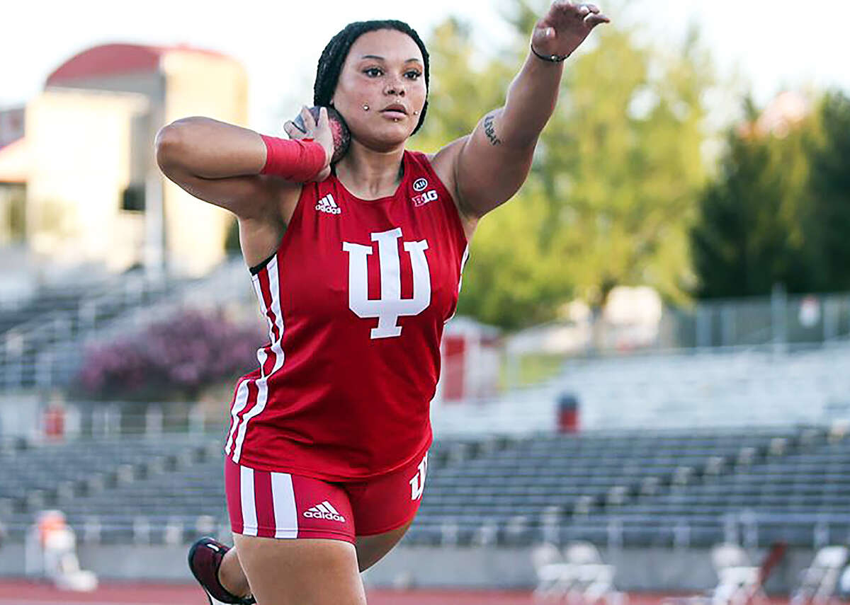 Jayden Ulrich is a freshman thrower at Indiana University from East Alton-Wood River. She as already staked her claim as one of the best in IU history. Saturday, she broke the school record in the discus throw. Ulrich  is shown competing in the shot put earlier this season.